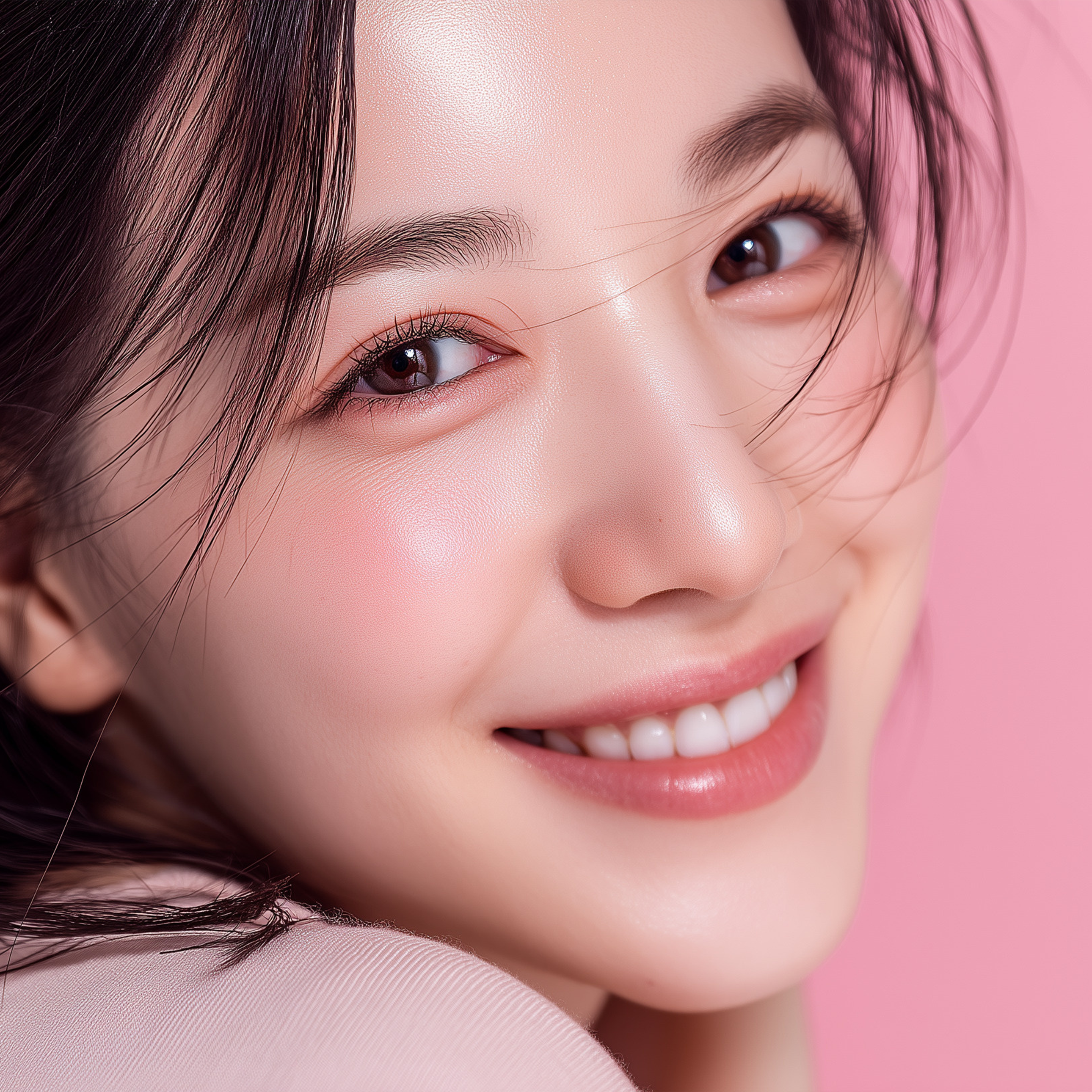 Model with improved acne scars after Legato2 treatment